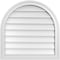 Ekena Millwork Round Top Surface Mount PVC Gable Vent w/ 2"W x 1-1/2"P Brickmould Frame, 26"W x 26"H GVPRT26X2602SN - alternate 1